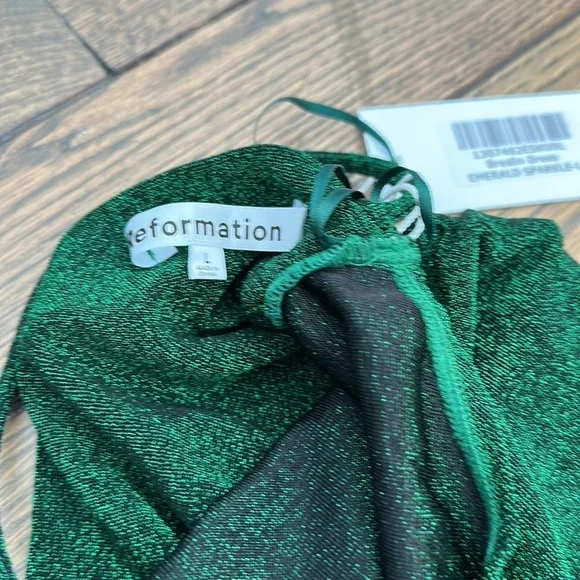 slim fit dress slacks Rent The Breslin Metallic Green Midi Dress By Reformation
